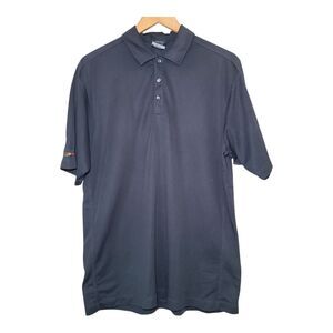Nike Golf Dri Fit Polo Shirt Men's Size Large Gray With Company Logo SS